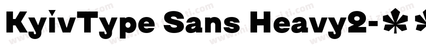 KyivType Sans Heavy2字体转换